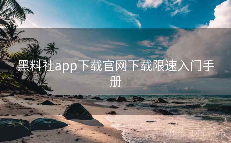 黑料社app下载官网下载限速入门手册
