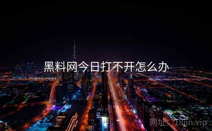 黑料网今日打不开怎么办