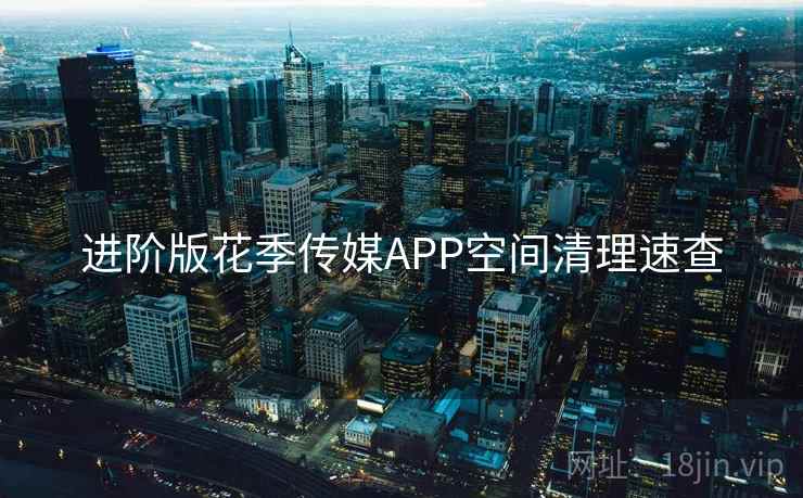 进阶版花季传媒APP空间清理速查