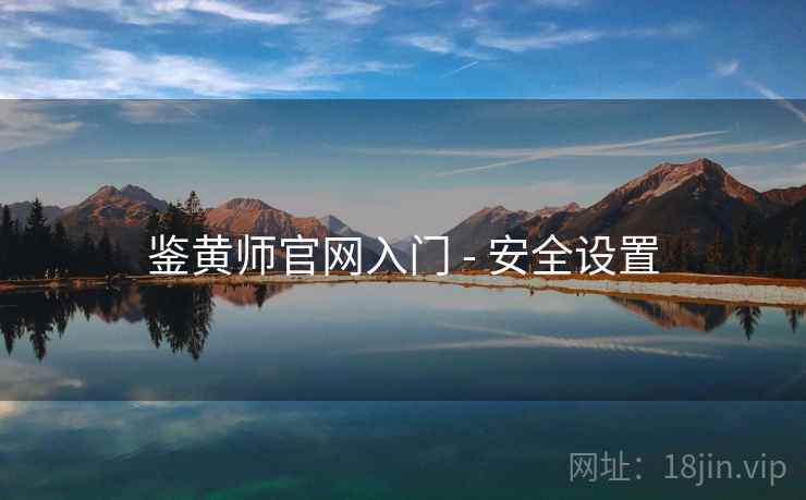 鉴黄师官网入门 - 安全设置