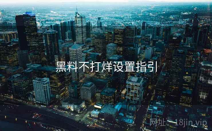 黑料不打烊设置指引