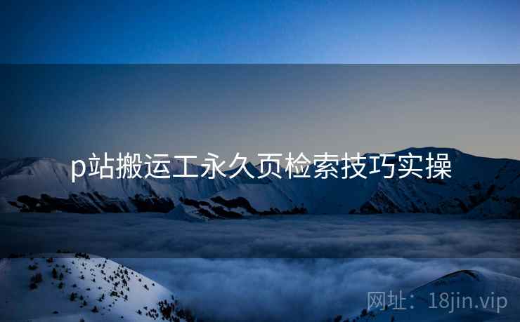 p站搬运工永久页检索技巧实操 p站搬运工永久页检索技巧实操