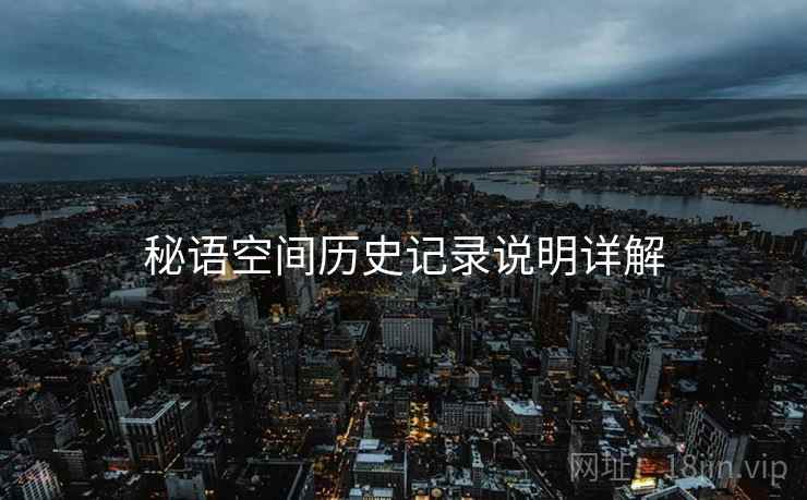 秘语空间历史记录说明详解